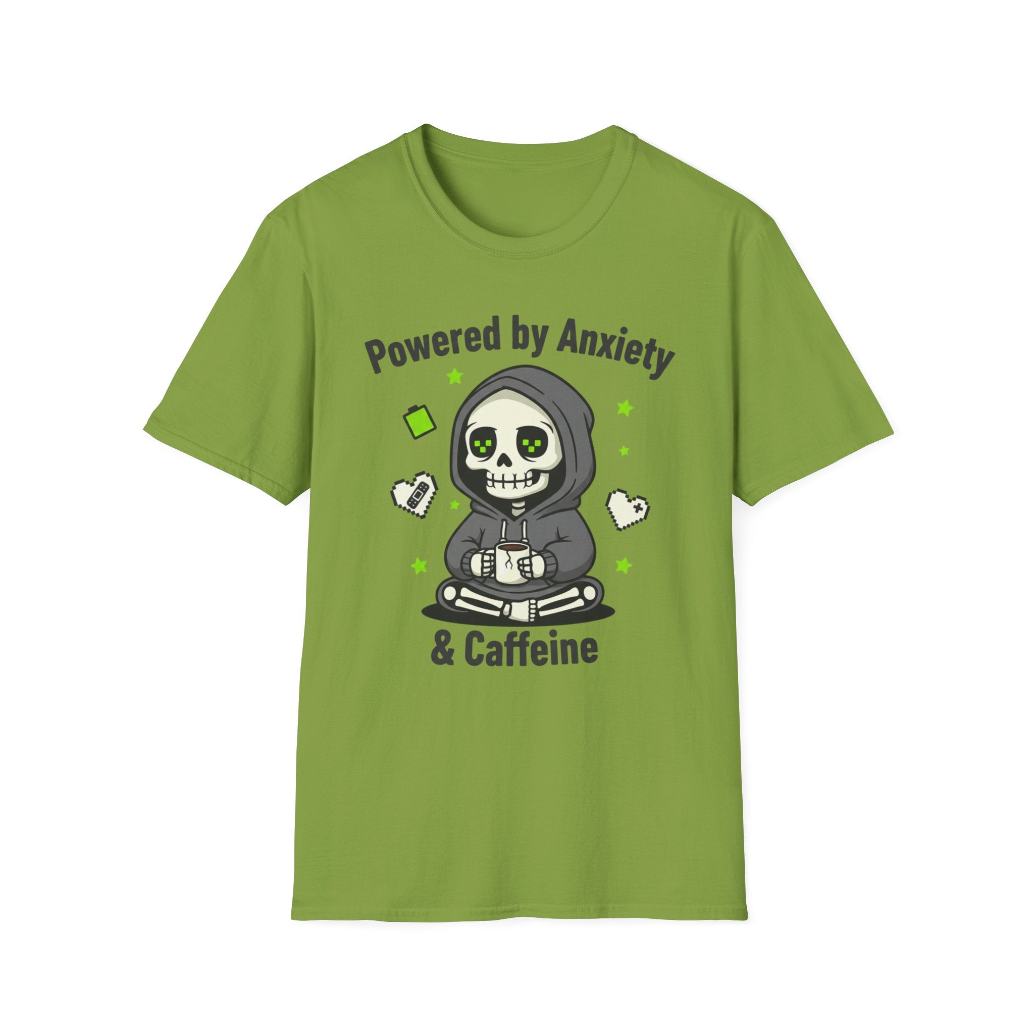 Powered by anxiety and caffeine T-shirt