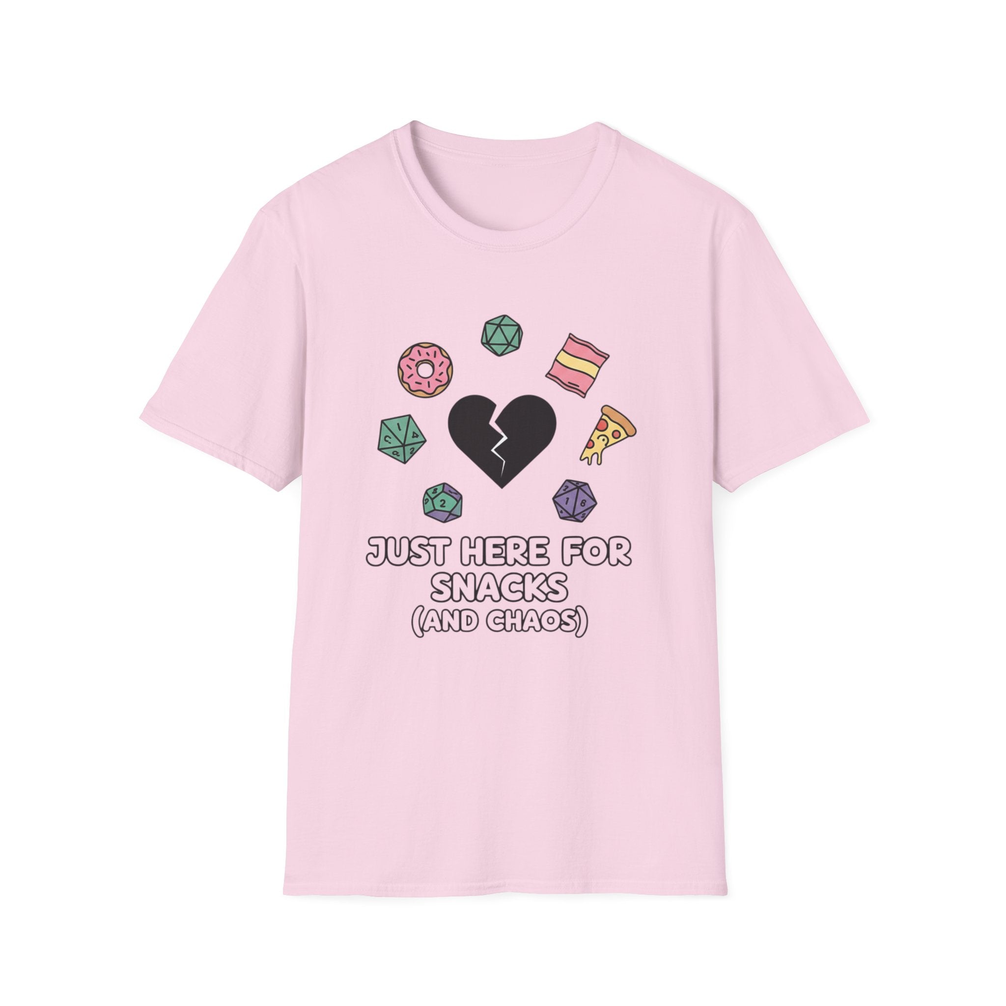 just here for snacks (and chaos) T-shirt